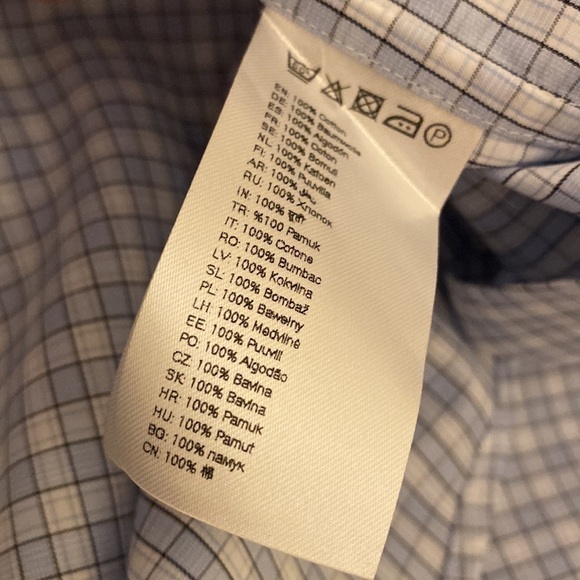 ETON 100% cotton blue button down shirt. Size 39  , 15 1/2. Perfect condition . - Picture 5 of 8